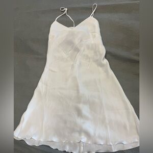 H&M White Satin Chemise